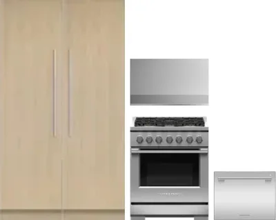 5 Piece Package Includes Refrigerator, Freezer, Range, Hood And Dishwasher